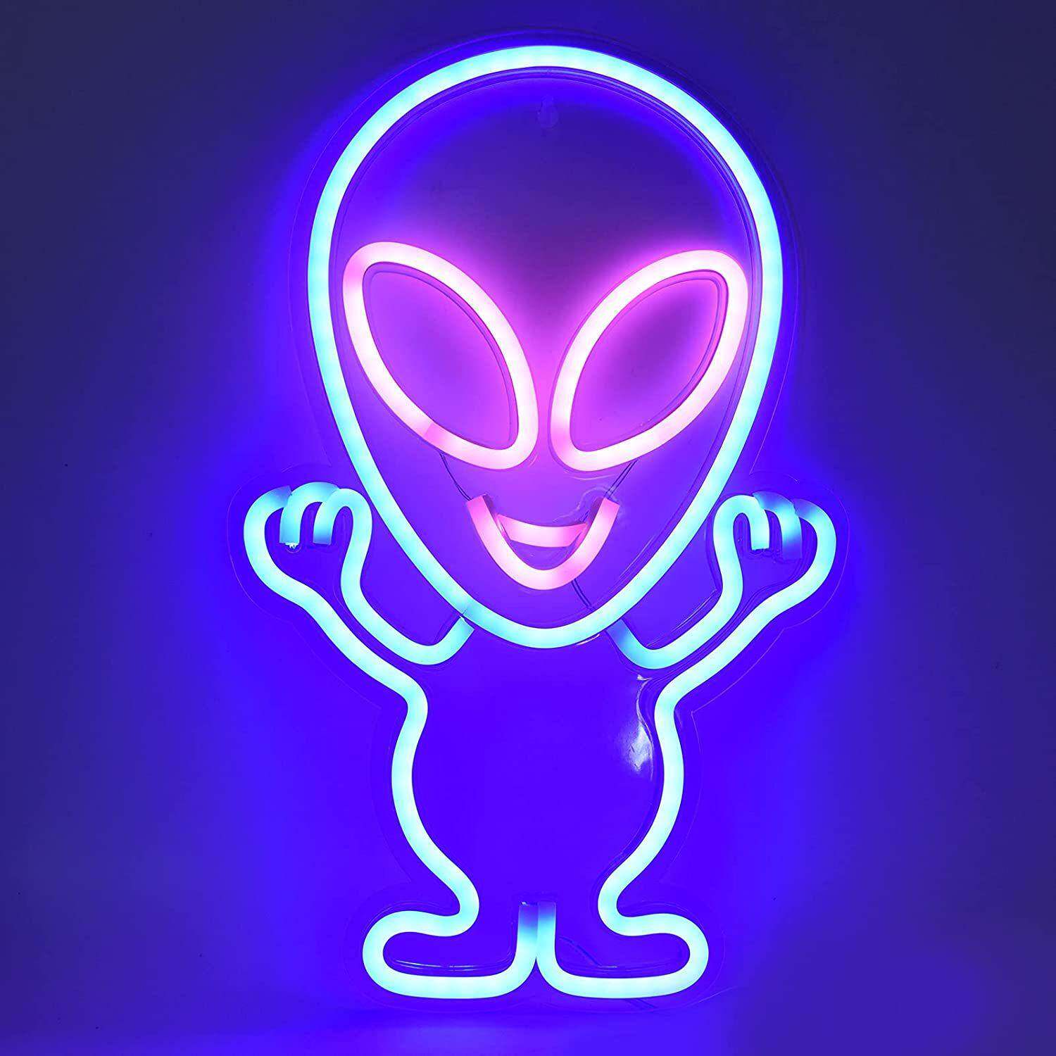 LED外星人背板霓虹灯太空系列装饰霓虹灯5vUSB供电