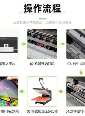 a1 dtf printer all in one machine数码印花白墨抖粉烫画打印机