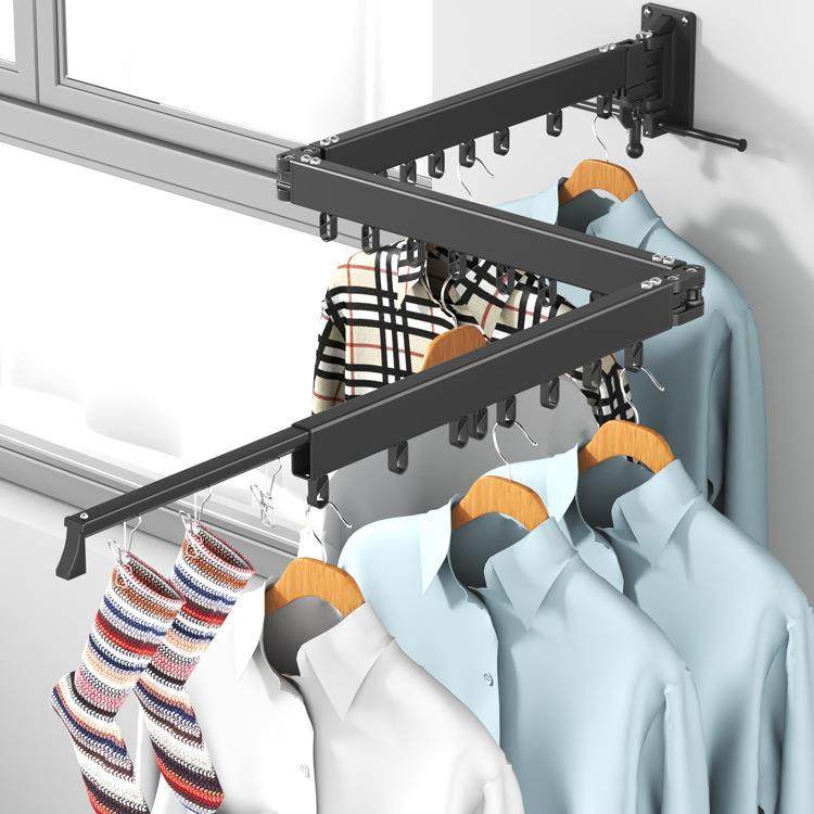 折叠晾衣架壁挂式室内阳台窗外墙面隐形凉衣杆家用伸缩晒被子神器,工业油品/胶粘/化学/实验室用品,其他实验室设备,淘宝优惠券,粉丝福利购,淘宝优惠卷