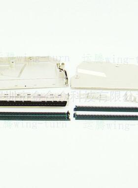 运腾FMD100M-75ALSCSI连接器铁壳侧出线100芯压线公头插头