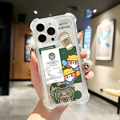 适用小米17t手机壳15月薪喵14红米k100/90四角80Pro70/60卡通可爱40小猫猫咪note13透明12TURBO5max4情侣11套