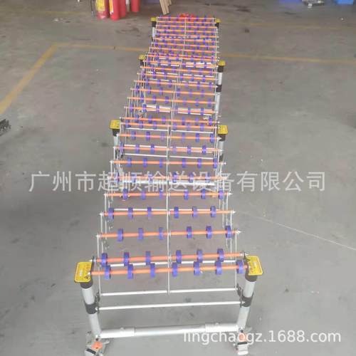 广州厂家直供可伸缩无动力滑轨无动力卸货输送带传送搬运设备