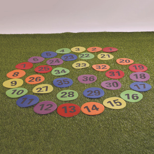 12cm数字平面地标垫平面标志碟网球标志物场地标记线训练障碍物