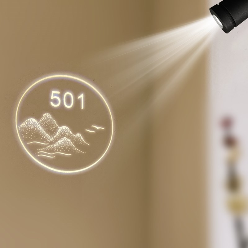 投影文字射灯带图案墙面灯定制广告LOGOJ灯墙体地面警示标识提示