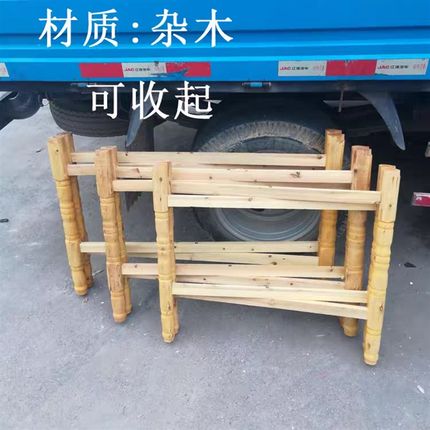 实木大圆桌折叠桌架子方桌餐桌脚架纯木简易折叠桌腿支架桌架桌腿