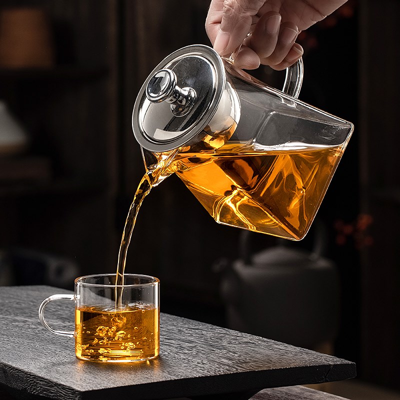 高硼硅耐热加厚玻璃公道杯带茶漏一体茶具分茶器公杯小青柑泡茶壶