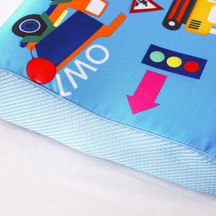 工程车挖机乳胶枕头儿童冰丝夏季幼儿园宝宝2-6岁波浪形护颈椎枕