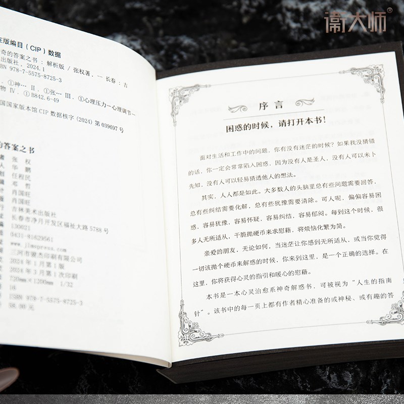 神秘答案之书定制书皮外壳v龙眼浮雕外壳创意复古双语版解析版