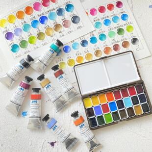 英国麦克哈丁水彩艺术家级水彩颜料分装大师级TN名片盒便携装