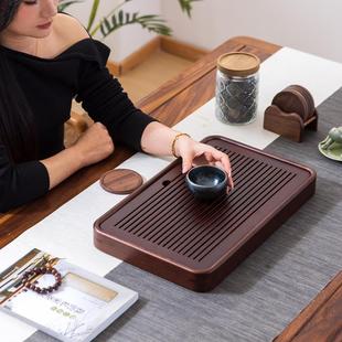 高级电木家用客厅小号干泡储水式 花梨木高端实木茶盘2025新款 茶台