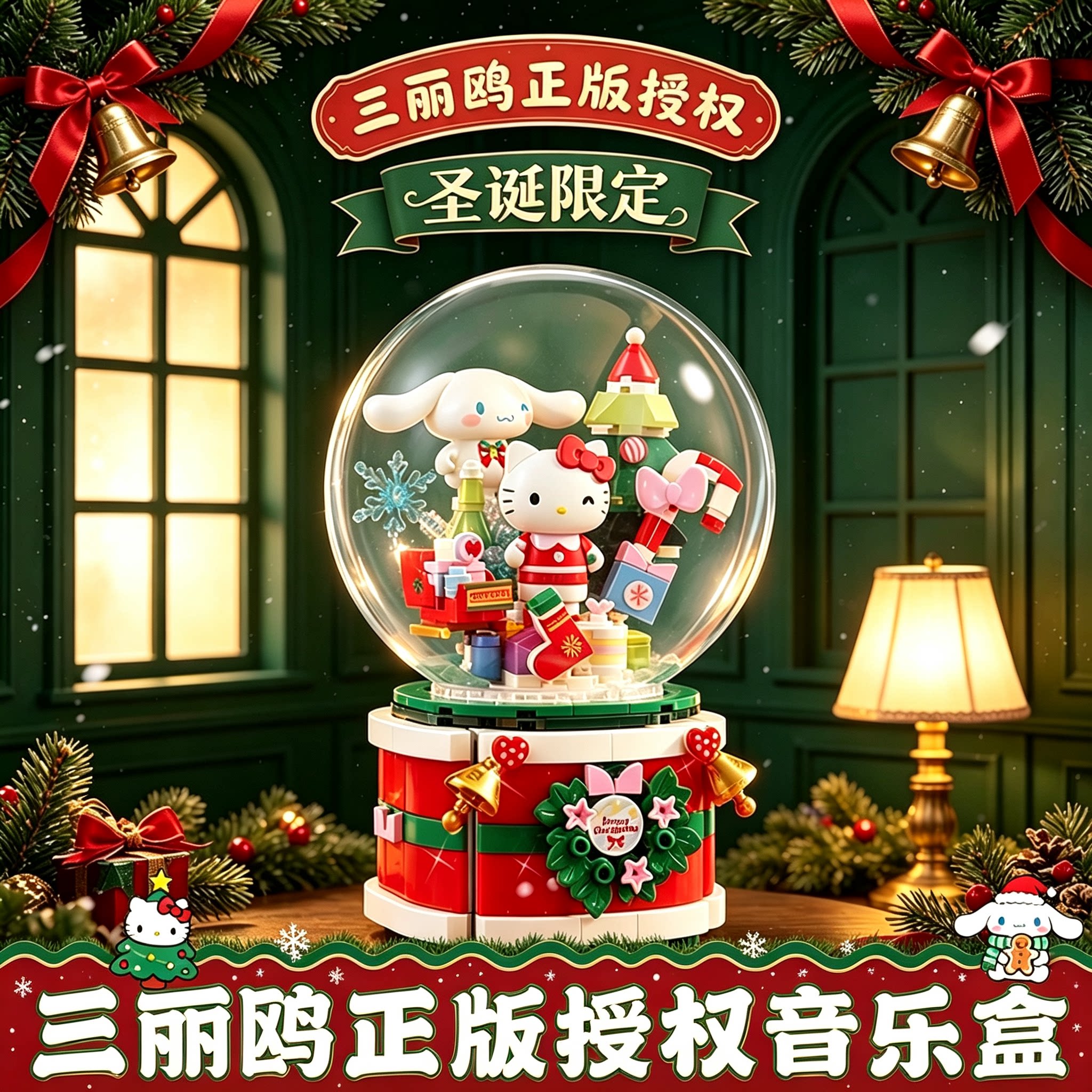 月光社hellokitty圣诞树音乐盒