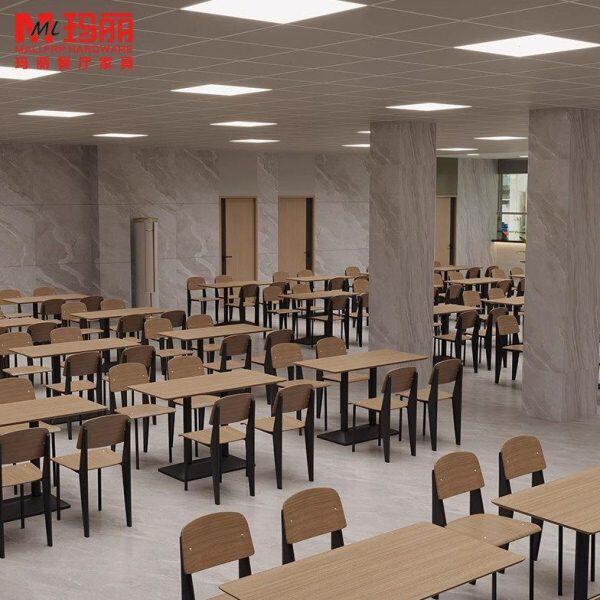 学校工厂食堂餐桌椅公司饭堂桌椅组合职工食堂四人位餐桌椅经济型