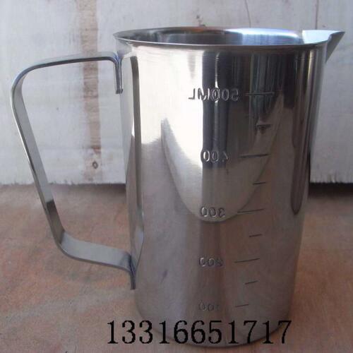 不锈钢  量杯 500ml 表面抛光 凸线刻度 加厚 500cc