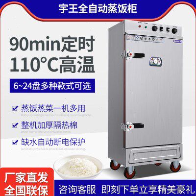 宇王商用电热蒸饭柜12盘蒸柜车单门双门蒸饭车蒸米饭馒头旋钮定时