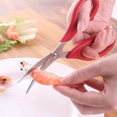 剥虾壳去虾线神器弧形厨房专用剪刀肉类辅食蔬果剪子不锈钢虾线刀