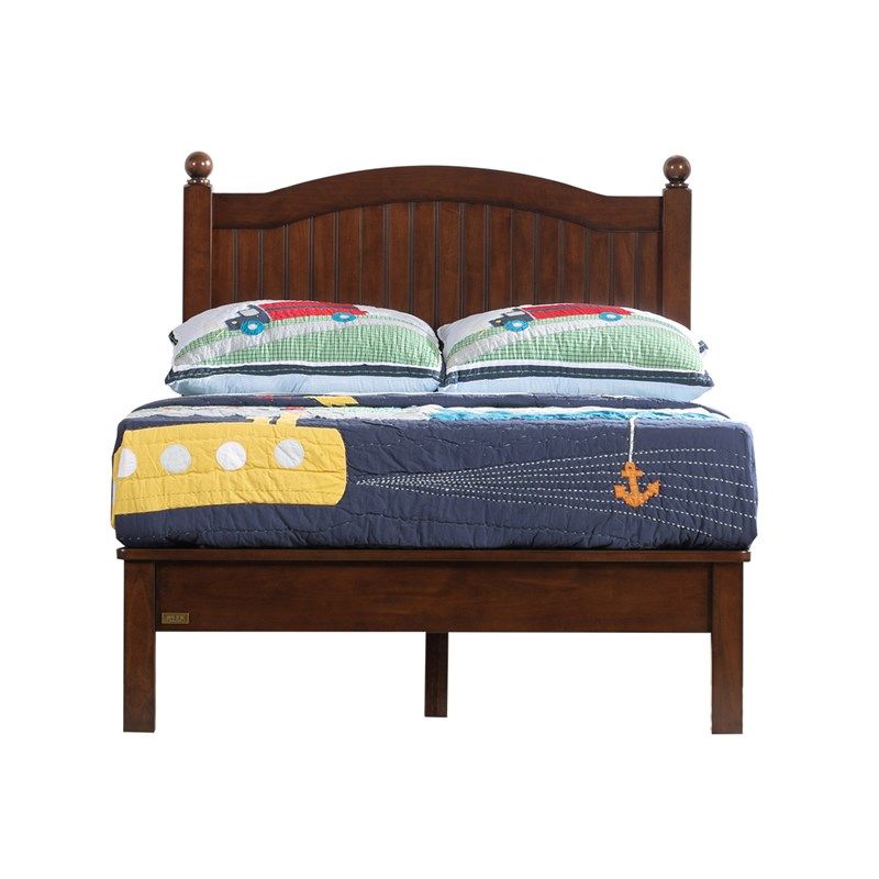 和年美家美式全实木家具单人小床女孩公主圆柱床小户型儿童实木床