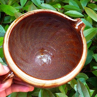 擂钵擂辣椒家用捣碎器陶瓷捣蒜器H擂米糊擂茶钵手工中药研磨 老式