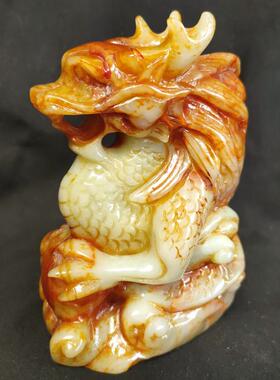 玉石十二生肖摆件大号岫玉整套老鼠牛老虎兔子龙蛇马羊猴子鸡狗猪