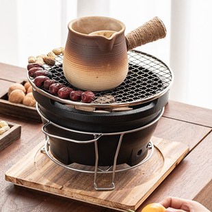 围炉煮茶茶壶炭炉器具全套炭火炉子工具配件专用炭冬天烤火炉套装