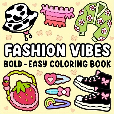 FASHION VIBES【时尚氛围】涂鸦涂色本着色书缓解焦虑涂色本