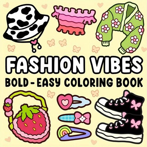 FASHION VIBES【时尚氛围】涂鸦涂色本着色书缓解焦虑涂色本