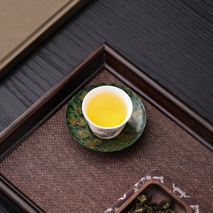 大漆铁艺茶杯垫家用防滑茶垫功夫茶具手工隔垫茶托杯托茶道零配件
