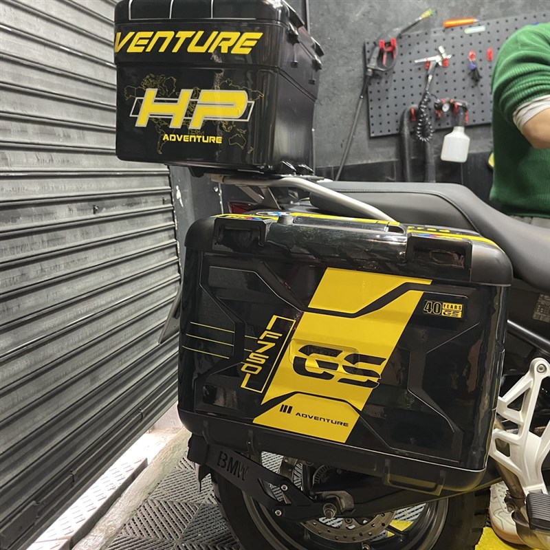 定制宝马R1200gs 850gs F750GS原厂伸缩箱贴纸塑料箱贴花保护贴膜