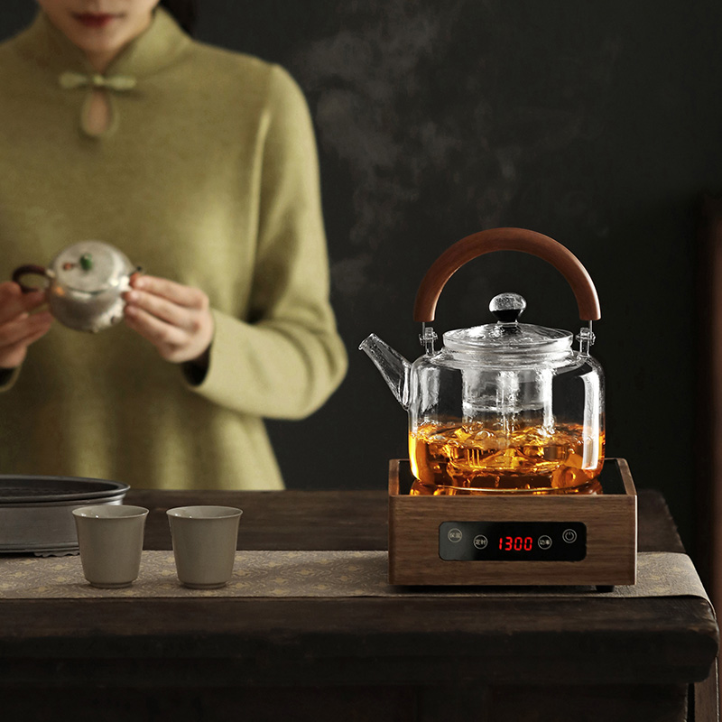 尚言坊高档玻璃煮茶壶电陶炉专用泡茶壶大煮茶器家用烧水壶耐高温