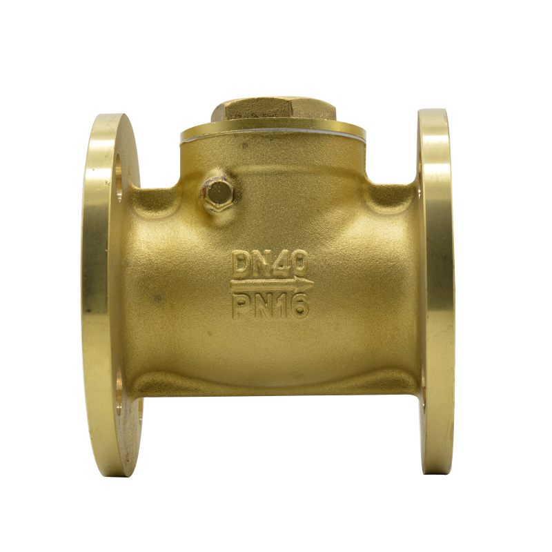 黄铜法兰止回阀卧式铜止回阀工程专用单向阀逆止阀H44W-16T 50/60