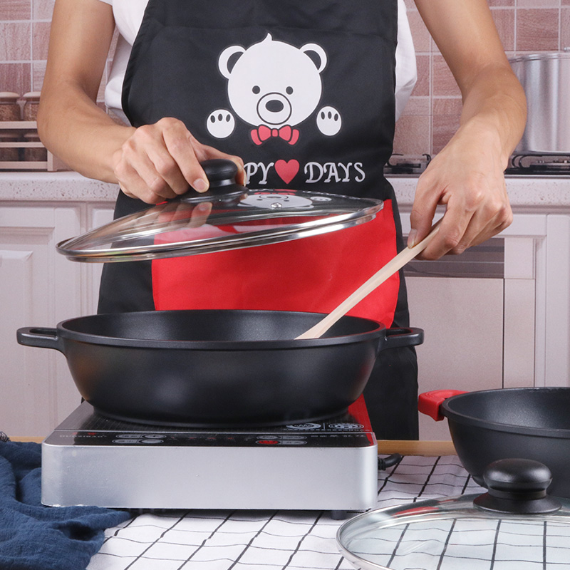 韩式火锅铸铝铸铁不粘深汤锅 深火锅炒锅平底锅焖锅阿胶糕锅