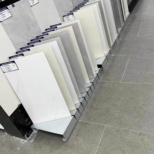 瓷砖斜插式展示架木纹砖墙砖大理石色板架石材样品插架木地板展架
