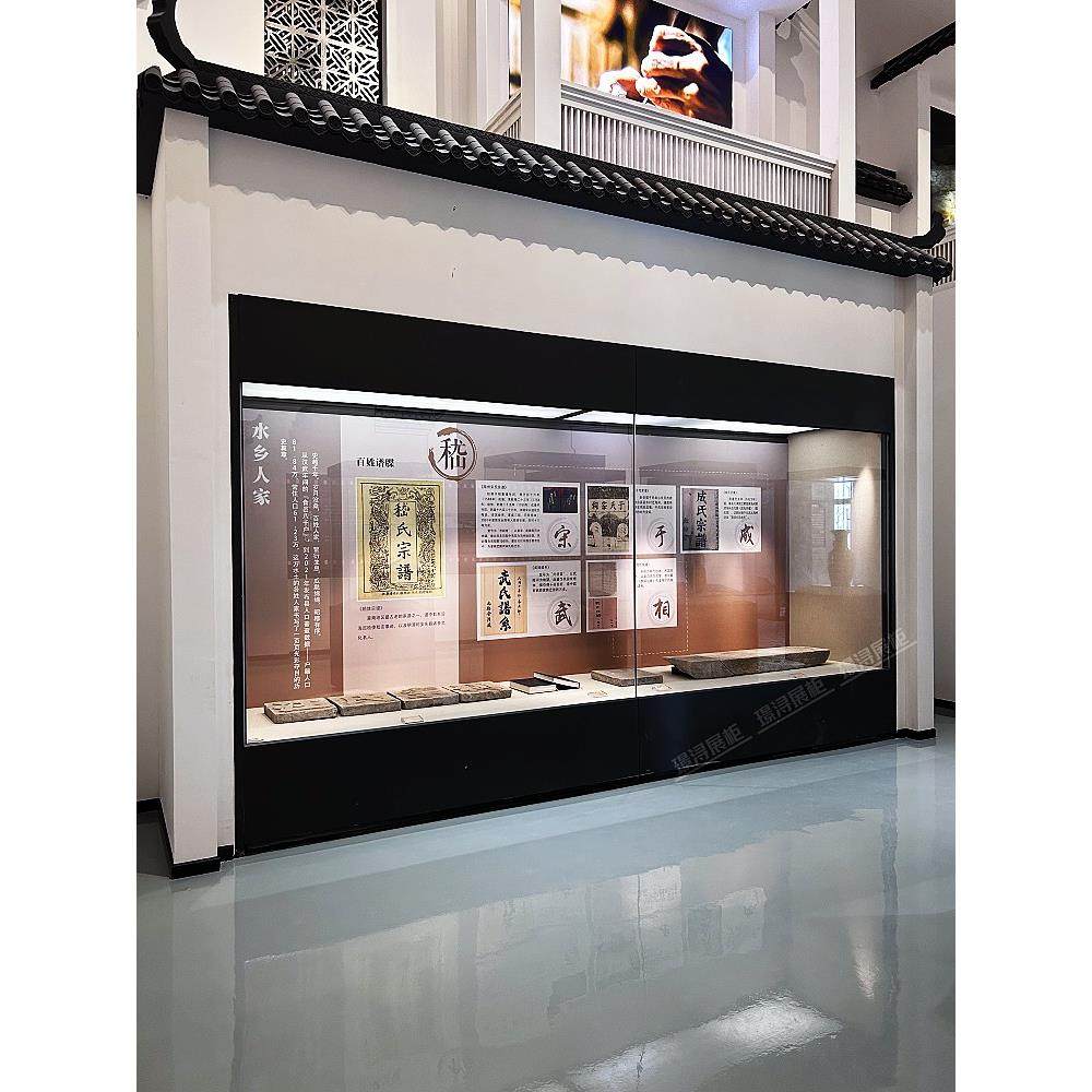 上海展览馆博物馆展示柜金属定制恒温恒湿展览集精品玻璃展示柜容