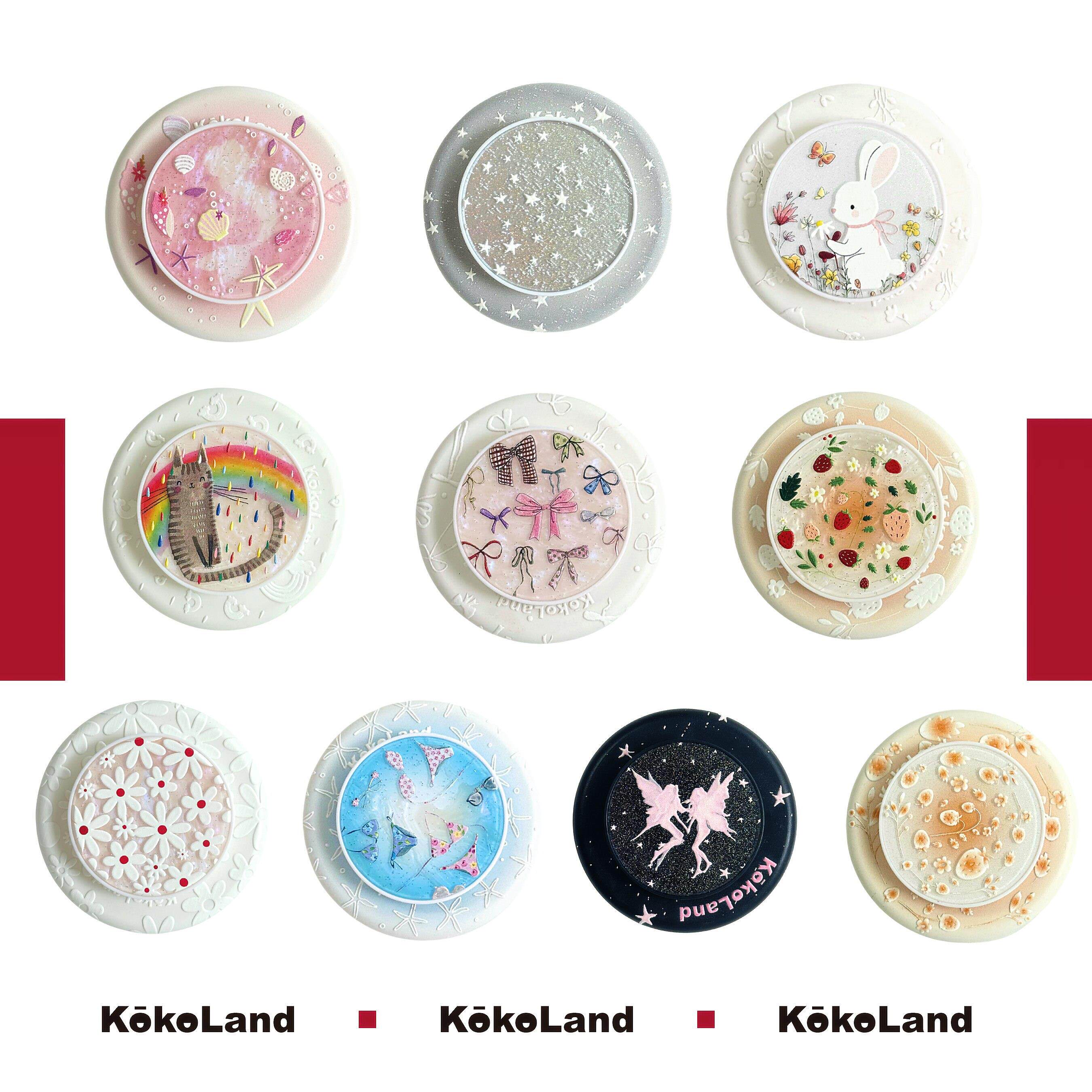 kokoland「3D浮雕」兔子草莓渐层天然精致川贝母百搭手机保护壳磁