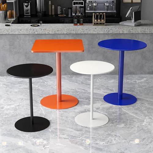 小圆桌茶几现代简约圆形咖啡桌网红奶茶店商用休闲桌子接待洽谈桌