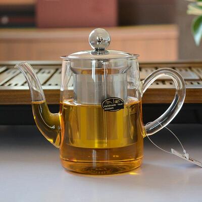 雅风耐热高温玻璃泡茶壶花茶壶花草茶壶普洱功夫红茶具过滤冲茶器