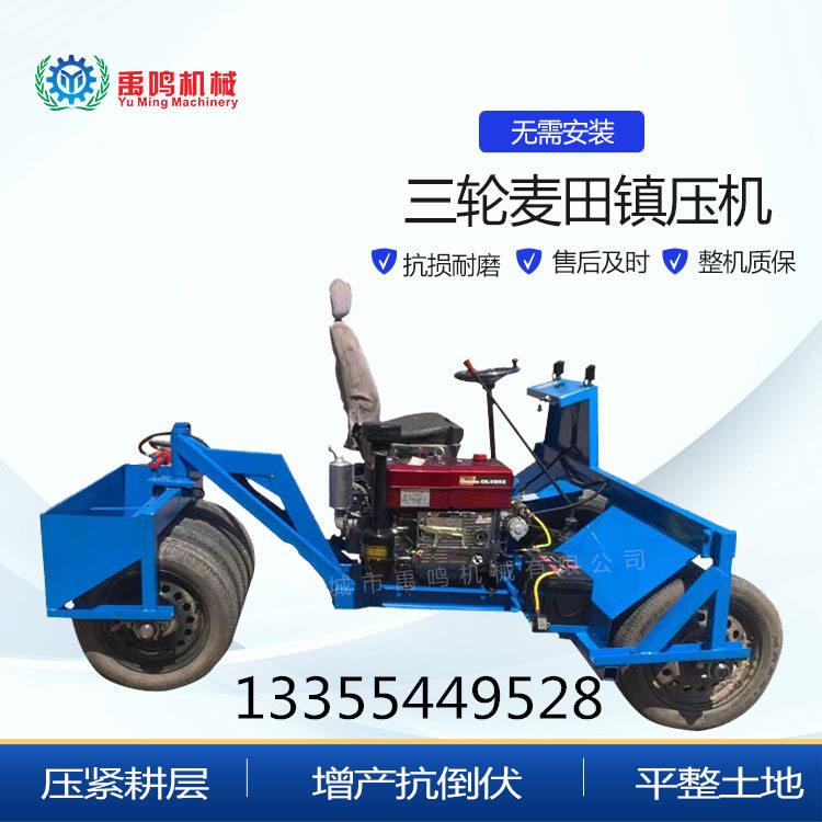 自走式镇压麦保墒压小地机器液压转向三轮压麦DBH子土地机压实机