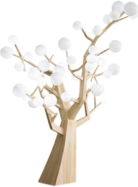 带光源树球落地摆件大型装置艺术商场售楼处酒店大厅装饰美陈造景