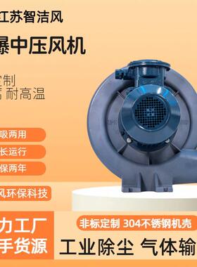 石油化工气体输送防爆风机FX-125A工业除尘粉尘防爆中压风机2.2KW