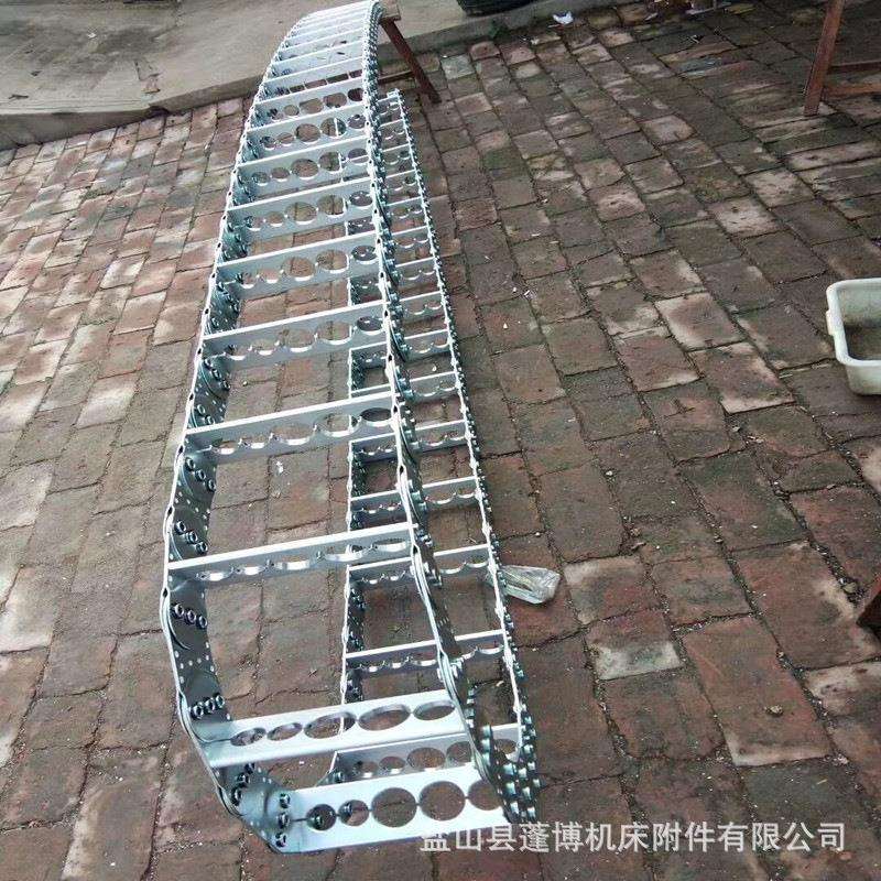 钢铝拖链 机床穿线钢铝拖链桥式钢制工程电缆拖链金属坦克链