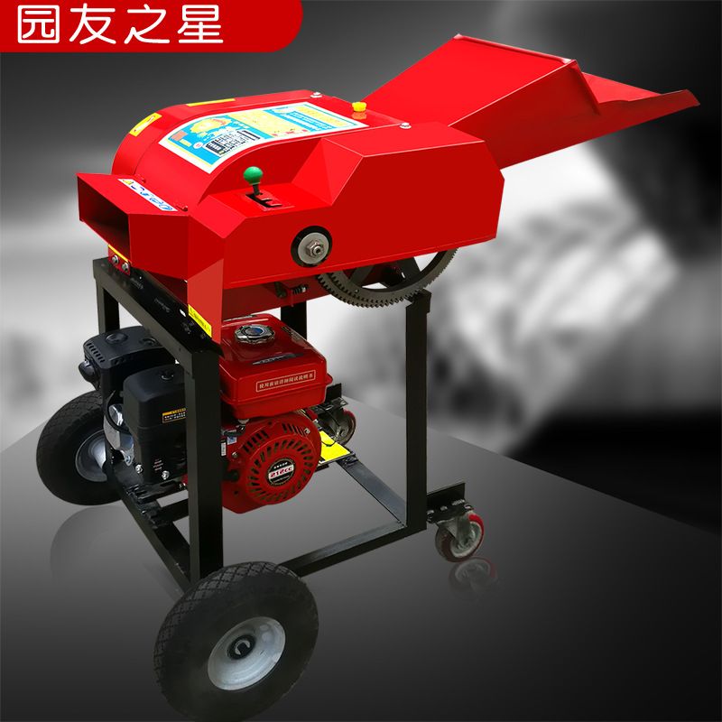 加工定制多功能养殖场汽油碎草机小型家用移动青贮玉米秸秆粉碎机