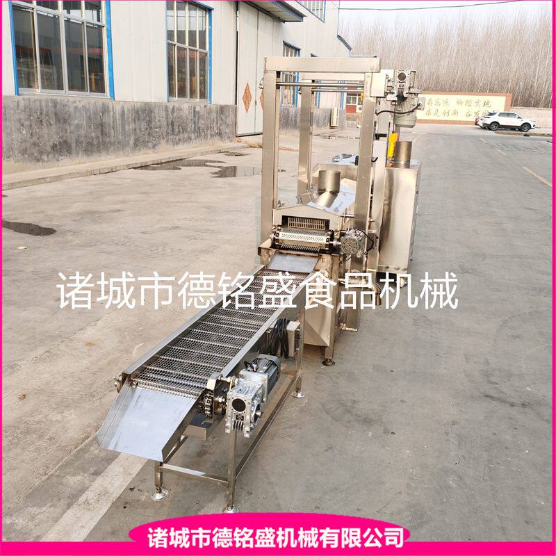 挂条操作简单的小麻花馓子机 炸细馓子机器 自动出料金丝馓子油炸