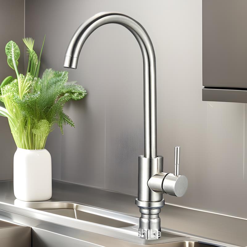 不锈钢304洗菜盆冷热水龙头厂家厨房单孔菜盆360度水槽龙头