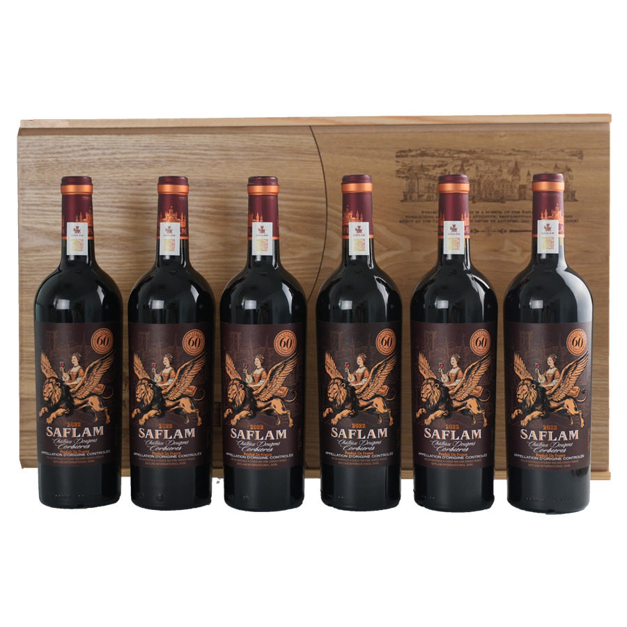 西夫拉姆60年树龄法国原瓶进口AOC干红葡萄酒6支木箱装