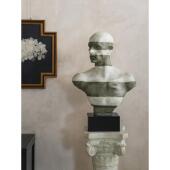 戊际北欧古希腊人像雕塑艺术摆件树脂彷玉石覆古罗马柱装 饰底座