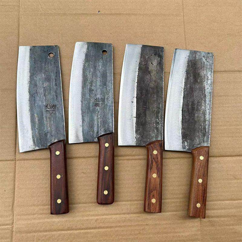 弹簧钢锋利老式铁刀商用切牛肉菜刀家用主厨刀斩切两用刀越南菜刀