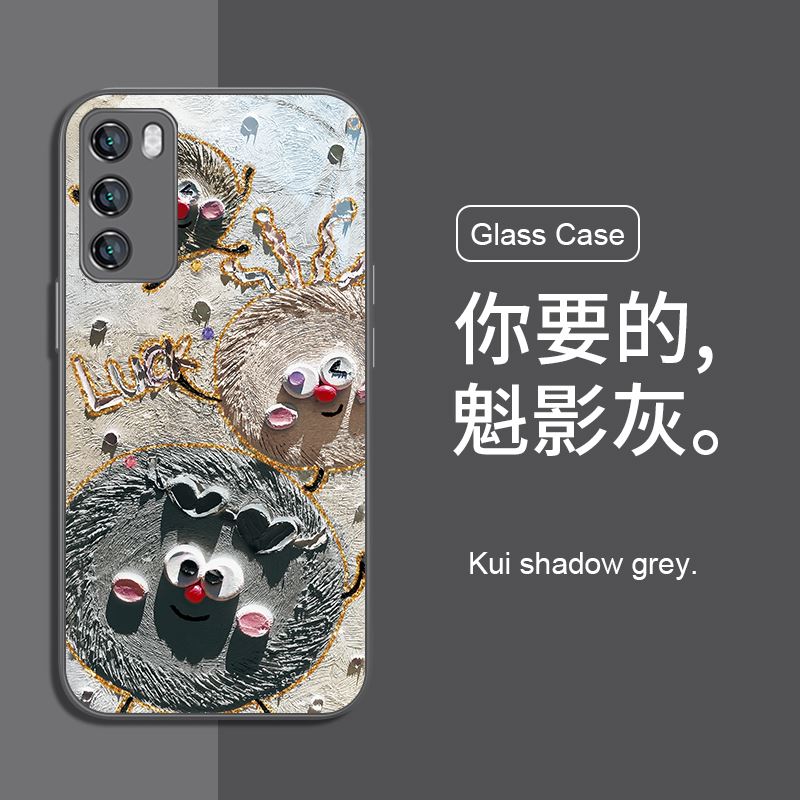 谭松韵同款手机壳适用华为mate60pro绿色nova13/12/16毛球pura70可爱p60荣耀200卡通magic5/6新款80se90玻璃