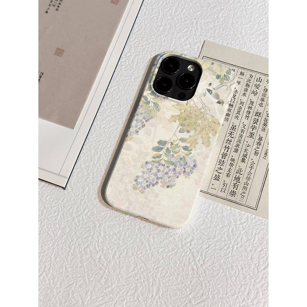 豆豆复古梧桐紫薇适用华为mate60Pro国风苹果14promax新中式荣耀nova情侣iPhone15pro菲林壳vivo小米oppo手机