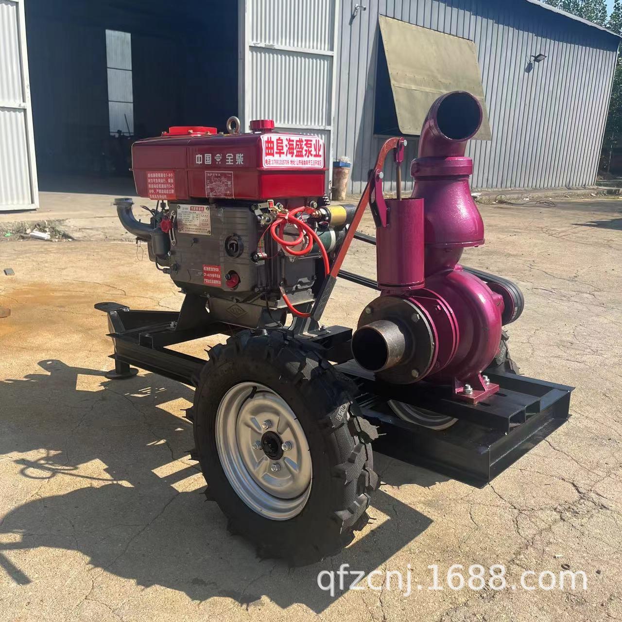 小型移动式柴油压井离心泵 园林倒水 4寸农田浇地抽水泵