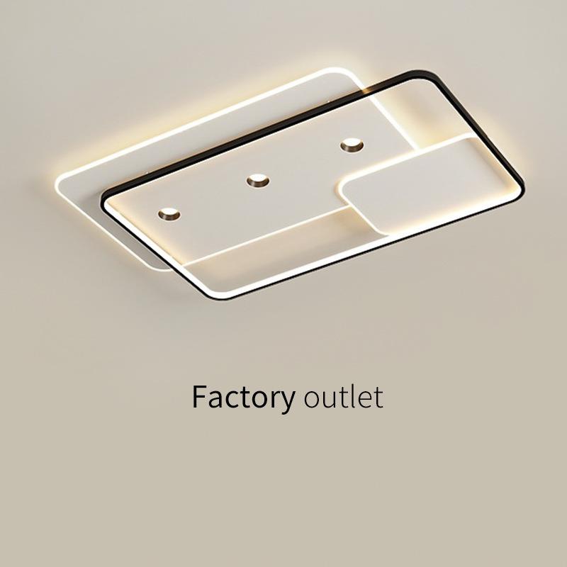 极简客厅灯长方形吸顶灯LED射灯无主灯大厅照明主灯卧室简约现代