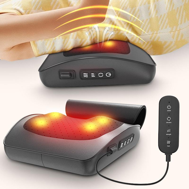 新款按摩靠垫腰垫颈椎按摩器家用办公室多功能热敷揉捏腰部按摩仪